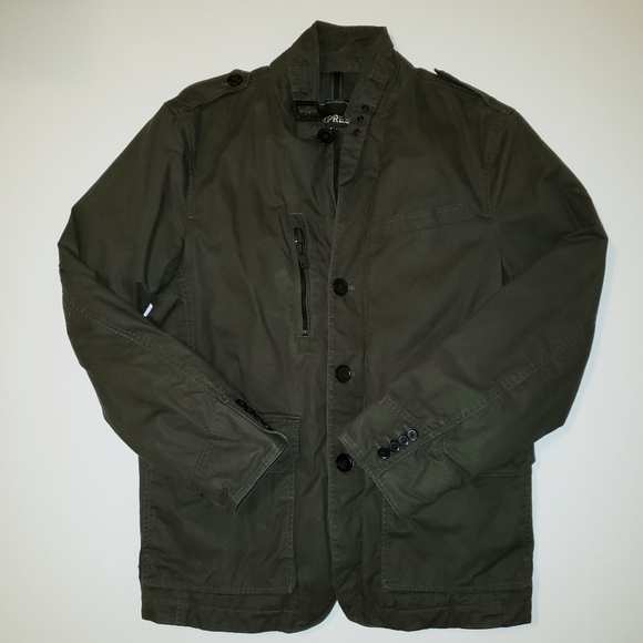 Express Military Green Utility Style Winter Jacket - Picture 1 of 5